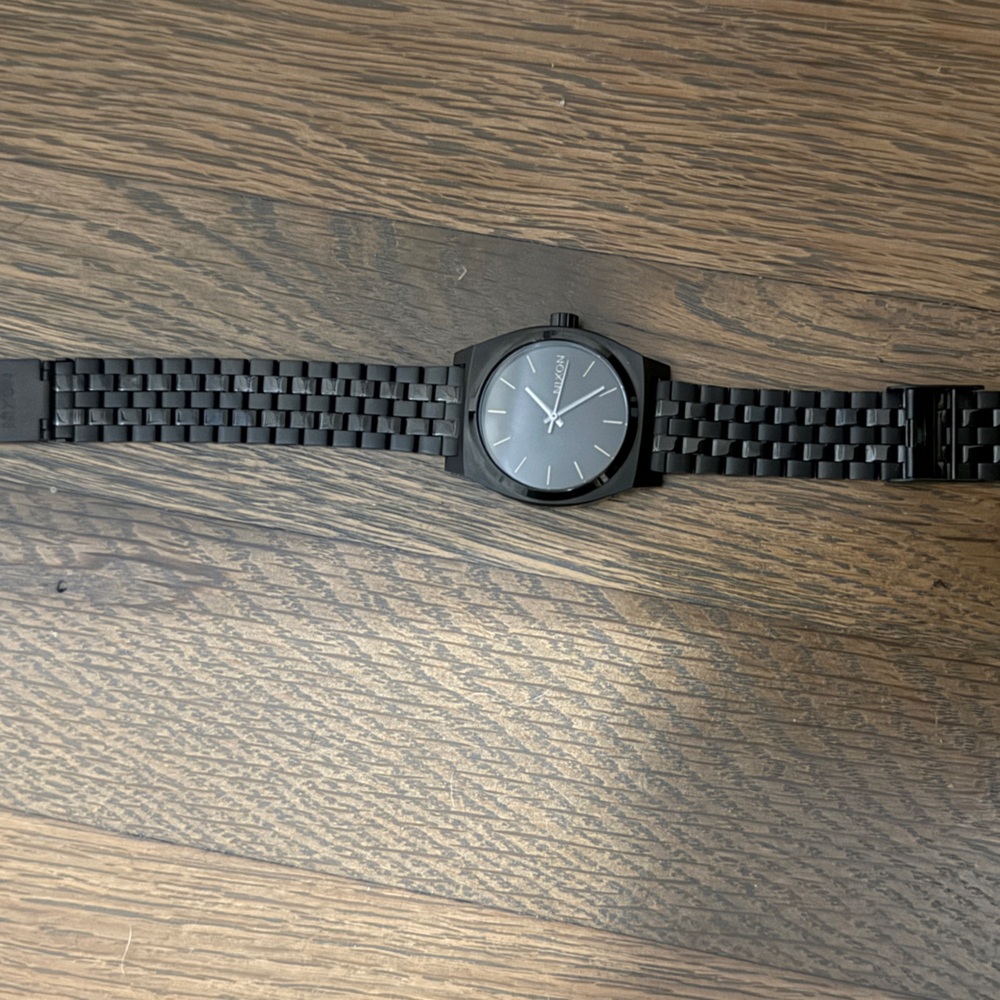 Nixon Matte Black Watch with Textured Band